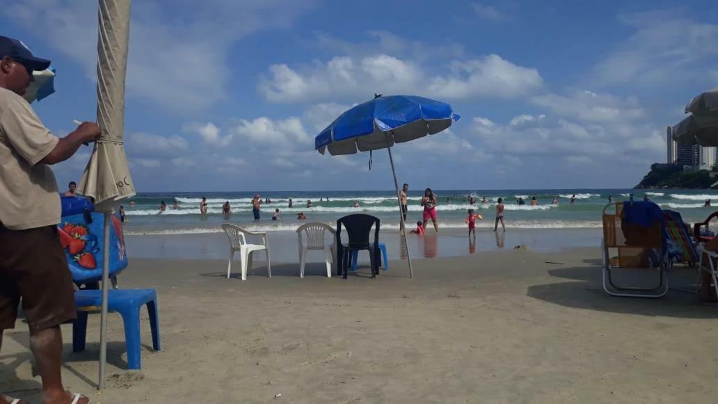 Apto Guarujá de frente para o mar - Praia Astúrias Esterno foto